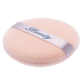 Round Shaped Skin Color with Lint Nature Sponges Powder Puff for Face (L)