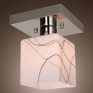 Stainless Steel Ceiling Light in Cube Shape