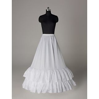Nylon A Line Medium Fullness 2 Tier Floor length Slip Style/ Wedding Petticoats