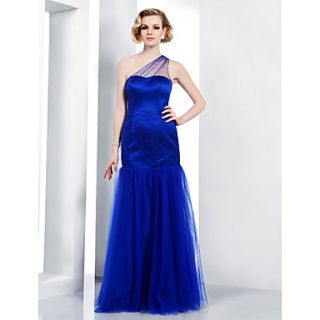 Tulle Trumpet/Mermaid One Shoulder Floor length Evening/Prom Dress inspired by Mandy Moore at Golden Globe Award
