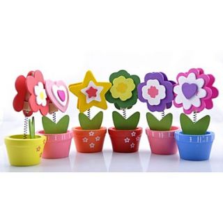 Assorted Flower Pot Placecard Holders (Set of 6)