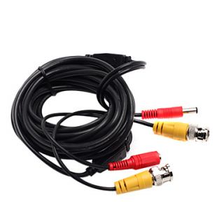 5 Meters (or 16 Feet) BNC Video and Power 12V DC Integrated Cable