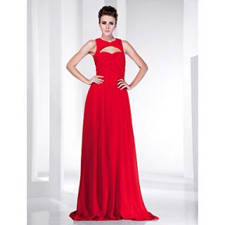 Sheath/Column V neck Floor length Chiffon Evening Dress inspired by Odette Yustman at Oscar