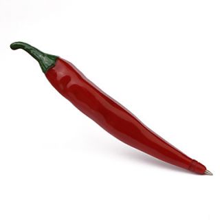 Hot Pepper Shaped Ballpoint Pen with Magnet (Red)