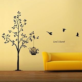 Tree and Bird Cage Wall Stickers (1985 P59)