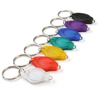 Multicolored Rainbow LED Keychain Flashlights (7 Pack, 2xCR2016)