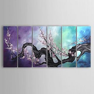 Hand painted Floral Oil Painting with Stretched Frame   Set of 6