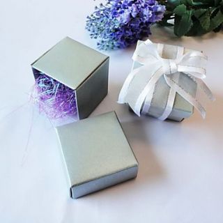 Square Favor Box In Pearl Silver (Set of 24)
