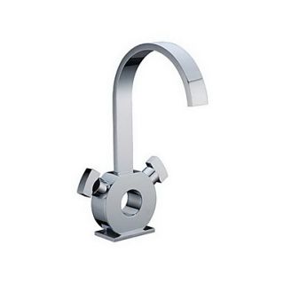 Contemporary Brass Kitchen Faucet (Chrome Finish)