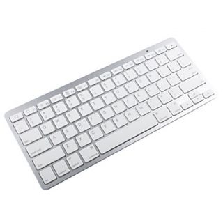 81 Key Slim Portable Bluetooth Wireless Keyboard   White