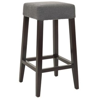 Safavieh Uptown Grey Polyester 30 inch Barstool (GreyMaterials Polyester fabric and woodFinish MapleSeat height 30 inchesDimensions 30.3 inches high x 13.4 inches wide x 13.4 inches deepNumber of boxes this will ship in 1Chairs arrives fully assemble