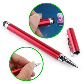 Touchscreen Writing Stylus with Ball Pen for iPad, iPhone, Playbook, Xoom and P1000 (Red)