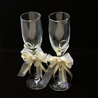 Simply Bow Wedding Toasting Glasses(set of 2)