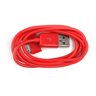 Colorful Sync and Charge Cable for iPad and iPhone (Red/100cm Length)