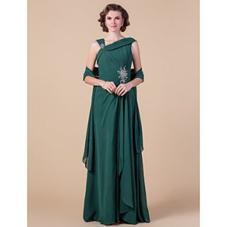 Sheath/Column Straps Floor length Chiffon Mother of the Bride Dress With A Wrap