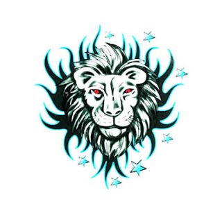 5 Pcs Lion Waterproof Temporary Tattoo(6m6cm)