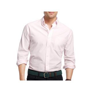 Izod Poplin Shirt, Pink, Mens