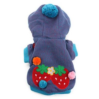 Strawberry Style Jacket with Hoodie for Dogs and Cats (XS XXL)