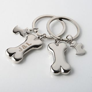 Personalized Doggy Bones Key Ring (Set of 4)