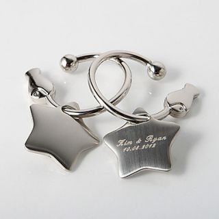 Personalized Star Key Ring (Set of 4)