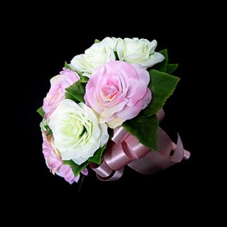 Gorgeous Round Shape Satin Wedding Bridal Bouquet