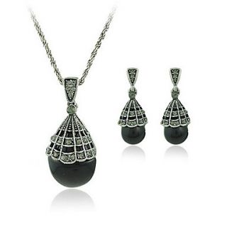 Drop Style Earrings and Necklace Jewelry Set