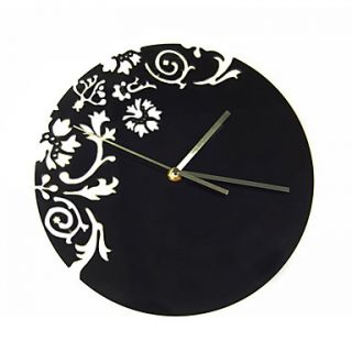 Floral Acrylic Mute Wall Clock