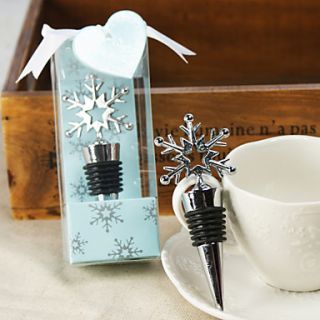 Snowflake Bottle Stopper in Shimmering Gift Box
