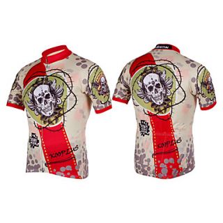 Kooplus Mens Short Sleeve Clcying Jersey with 100% Polyester (Skulls)