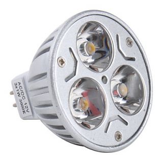 GU5.3 3x1W 3 LED 270Lm Warm White Light Bulb 12V