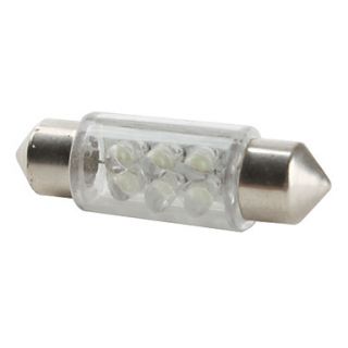36mm 6 LED White Light Bulb for Car (DC 12V)