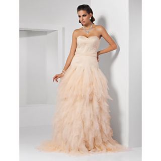 Ball Gown Sweetheart Sweep/ Brush Train Tulle Evening/Prom Dress inspired by Kristen Wiig at Oscar