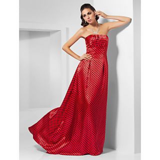 A line Strapless Sweep/ Brush Train Charmeuse Evening/Prom Dress inspired by Natalie Portman at Oscar
