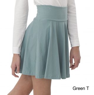 American Apparel Girls Cotton Spandex Jersey Wide Waistband Skirt