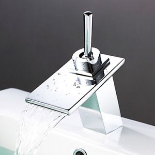 Contemporary Bathroom Sink Faucet   Chrome Finish