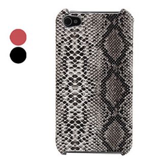 Snake Skin Pattern Style Lagging PU Leather Case for iPhone 4 and 4S (Assorted Colors)