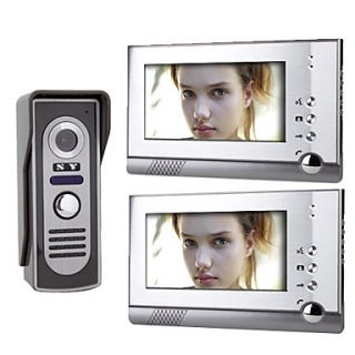 7 Inch Color TFT LCD Video Door Phone System (1 Camera with 2 Monitor)