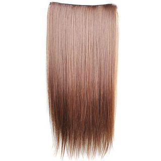 Clip in Synthetic Straight Hair Extensions with 5 Clips   6 Colors Available