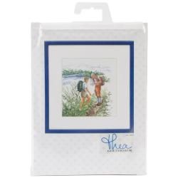 Hiking On Aida Counted Cross Stitch Kit  6 1/4 X6 3/4 18 Count