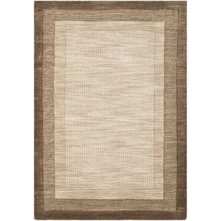 Handmade Impressions Solo Beige/ Brown New Zealand Wool Rug (4 X 6)