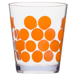 Zak  Dot Orange 14 ounce Dof Tumblers (set Of 6)