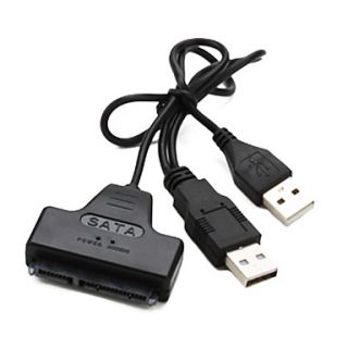 USB 2.0 to 2.5 SATA HDD Cable Converter (Black)