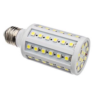 E27 10W 60x5050SMD 630LM 6000K Natural White Light LED Corn Bulb (220 240V)