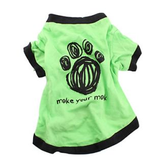Make Your Mark Cotton T shirt for Dogs (Green, Multiple Sizes Available)