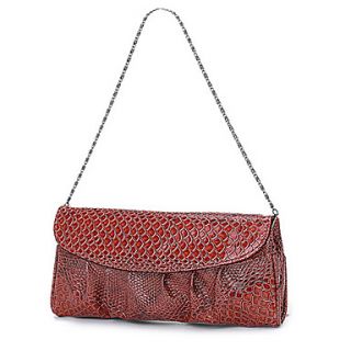 Trendy Ladies Croco PU Mini Bag With Metal Chains