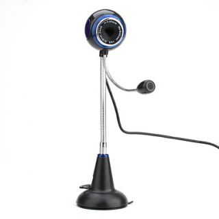 8 Megapixel Desktop USB 2.0 Webcam with Microphone (Black)