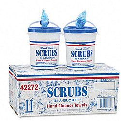 Scrubs Premoistened 72 count Hand Cleaner Towels (case Of 6)