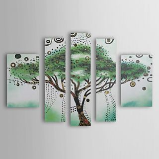 Hand painted Abstract Oil Painting with Stretched Frame   Set of 5