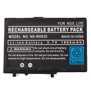 Rechargeable Battery Pack with Screwdriver for Nintendo DS, DS Lite, Dsi (3.7V, 1800mAh)