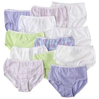 Fruit Of The Loom Girls 12 Pack Brief   Assorted 14